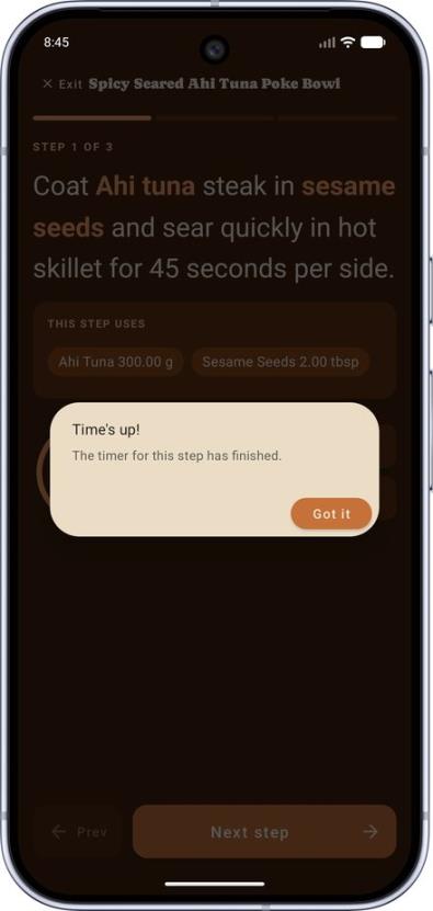Timer finished